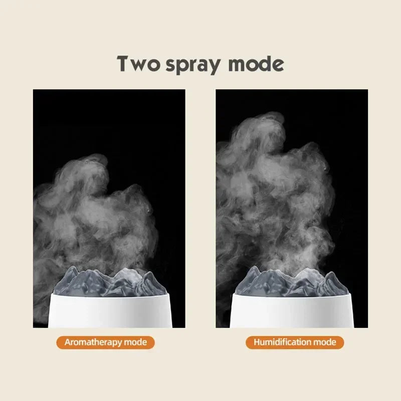 Volcano Flame Humidifier – Relaxing Aroma Diffuser with LED Atmosphere Light